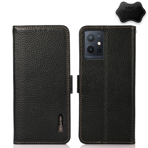For vivo Y75 5G KHAZNEH Side-Magnetic Litchi Genuine Leather RFID Phone Case(Black)
For vivo Y75 5G KHAZNEH Side-Magnetic Litchi Genuine Leather RFID Phone Case(Black)