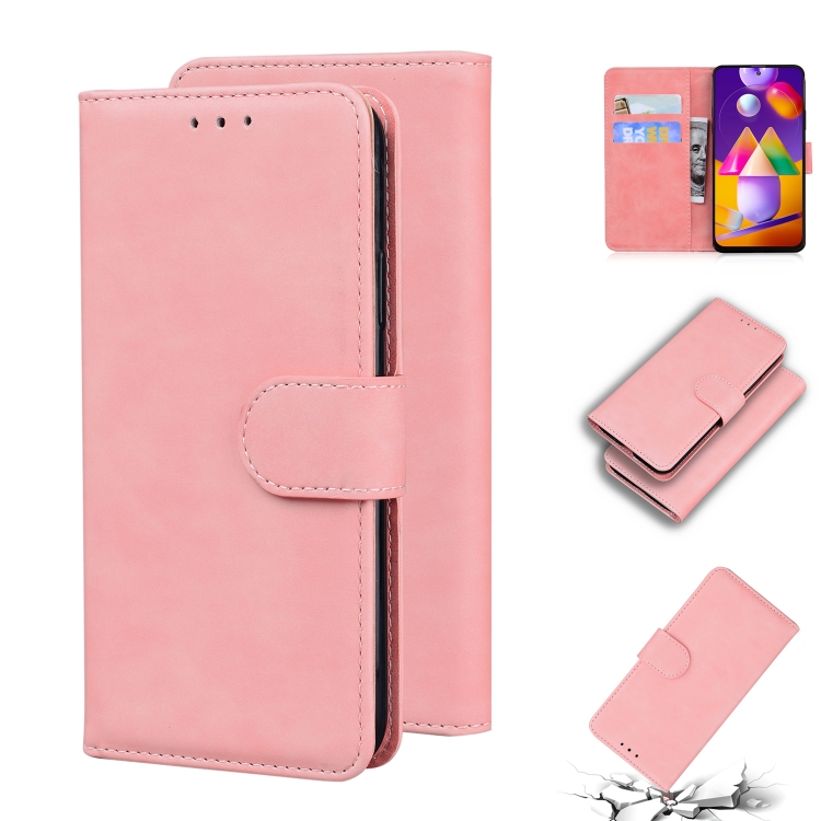 For Samsung Galaxy M31s Skin Feel Pure Color Flip Leather Phone Case(Pink)
For Samsung Galaxy M31s Skin Feel Pure Color Flip Leather Phone Case(Pink)