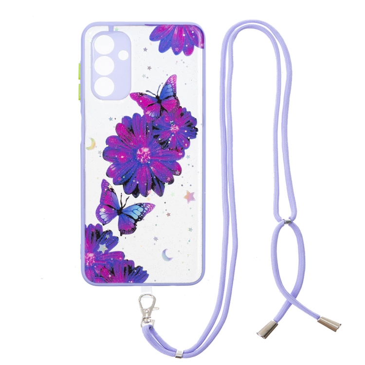 For Samsung Galaxy A13 5G Starry Sky Epoxy TPU Phone Case with Neck Lanyard(Purple Butterfly)
For Samsung Galaxy A13 5G Starry Sky Epoxy TPU Phone Case with Neck Lanyard(Purple Butterfly)