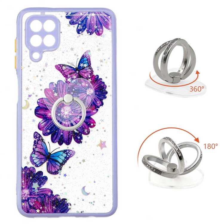 For Samsung Galaxy A22 4G Starry Sky Epoxy TPU Phone Case with Ring Holder(Purple Butterfly)
For Samsung Galaxy A22 4G Starry Sky Epoxy TPU Phone Case with Ring Holder(Purple Butterfly)