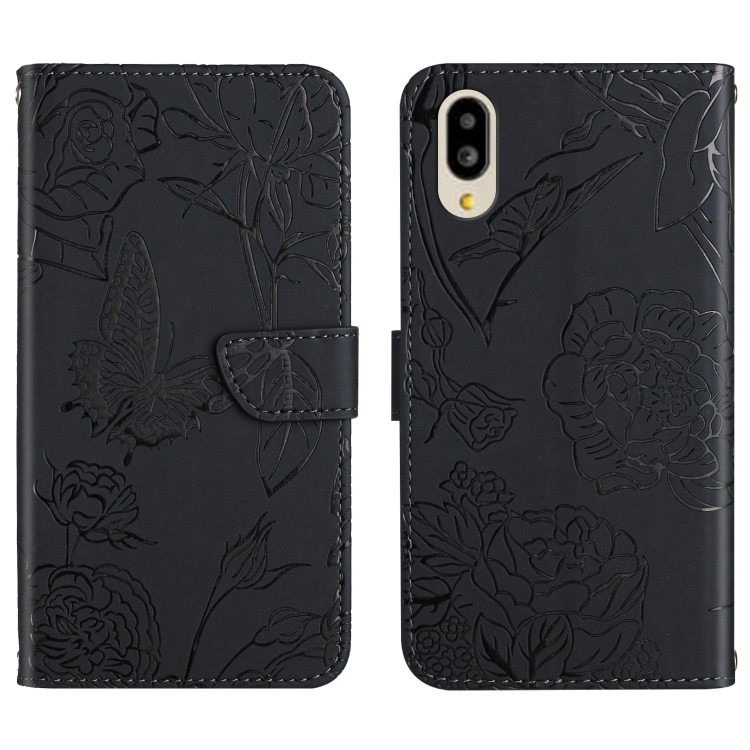 For Sharp Simple Sumaho 6 Skin Feel Butterfly Peony Embossed Leather Phone Case(Black)
For Sharp Simple Sumaho 6 Skin Feel Butterfly Peony Embossed Leather Phone Case(Black)