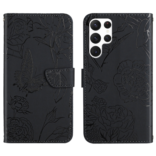 For Samsung Galaxy S22 Ultra 5G Skin Feel Butterfly Peony Embossed Leather Phone Case(Black)
For Samsung Galaxy S22 Ultra 5G Skin Feel Butterfly Peony Embossed Leather Phone Case(Black)