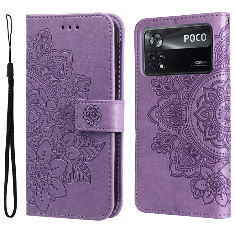 For Xiaomi Poco X4 Pro 5G 7-petal Flowers Embossed Flip Leather Phone Case(Light Purple)
For Xiaomi Poco X4 Pro 5G 7-petal Flowers Embossed Flip Leather Phone Case(Light Purple)