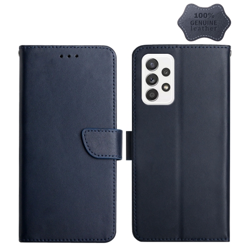 For Samsung Galaxy A33 5G Genuine Leather Fingerprint-proof Horizontal Flip Phone Case(Blue)
For Samsung Galaxy A33 5G Genuine Leather Fingerprint-proof Horizontal Flip Phone Case(Blue)
