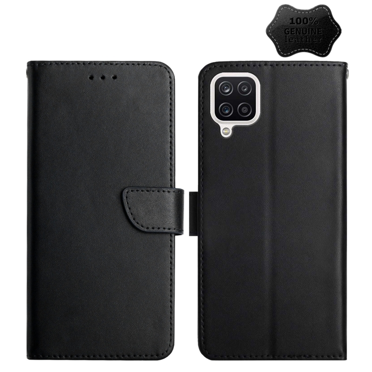 For Samsung Galaxy A22 Genuine Leather Fingerprint-proof Horizontal Flip Phone Case(Black)
For Samsung Galaxy A22 Genuine Leather Fingerprint-proof Horizontal Flip Phone Case(Black)