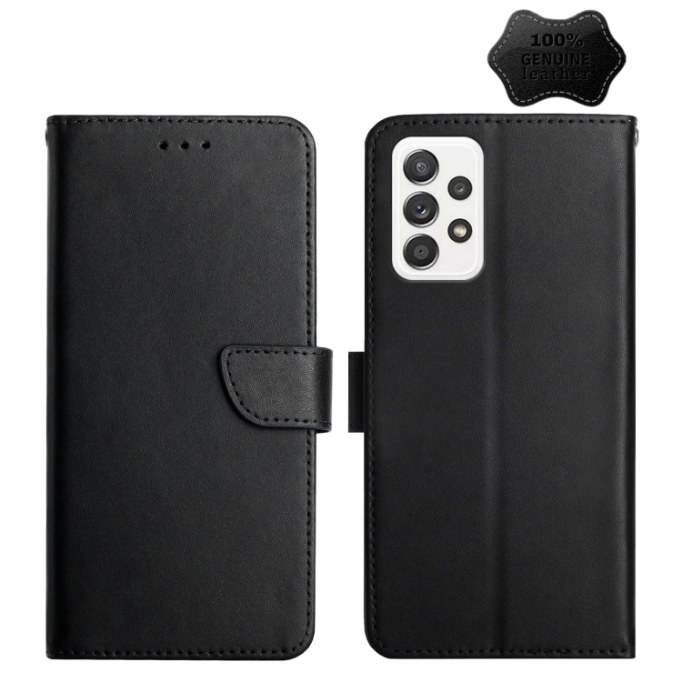 For Samsung Galaxy A32 Genuine Leather Fingerprint-proof Horizontal Flip Phone Case(Black)
For Samsung Galaxy A32 Genuine Leather Fingerprint-proof Horizontal Flip Phone Case(Black)