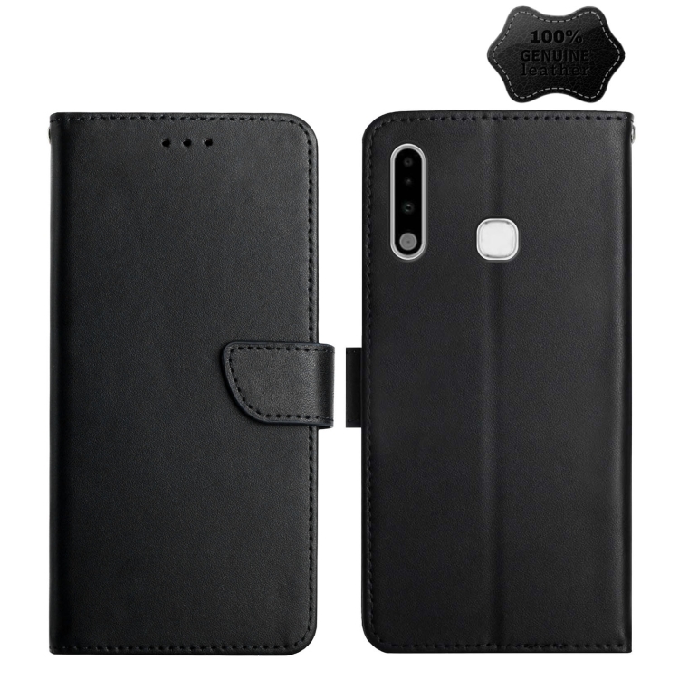 For Samsung Galaxy A70e Genuine Leather Fingerprint-proof Horizontal Flip Phone Case(Black)
For Samsung Galaxy A70e Genuine Leather Fingerprint-proof Horizontal Flip Phone Case(Black)