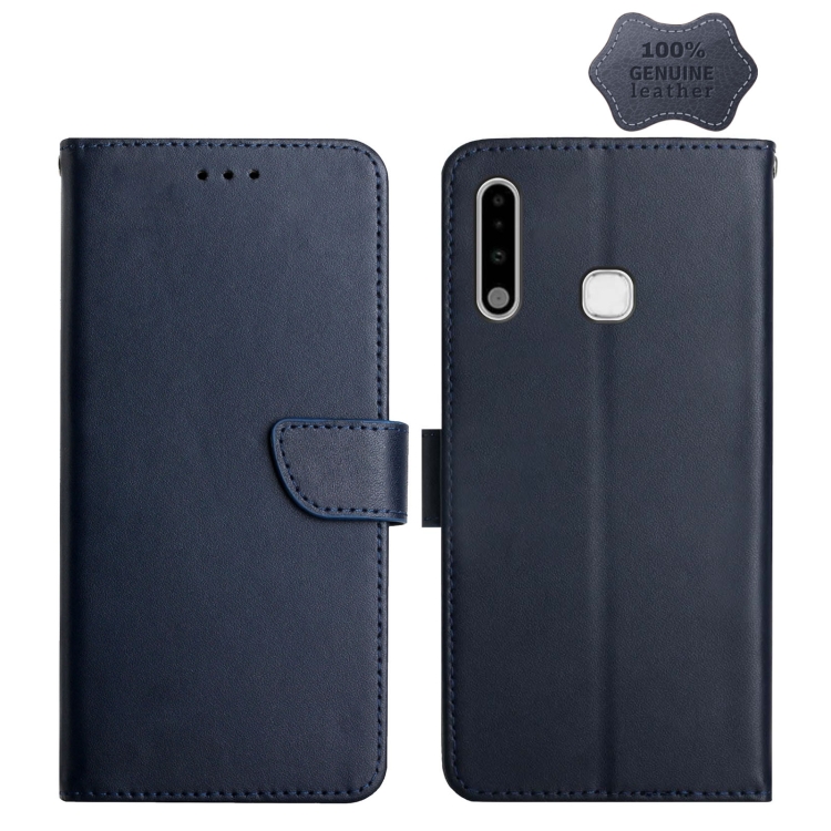 For Samsung Galaxy A70e Genuine Leather Fingerprint-proof Horizontal Flip Phone Case(Blue)
For Samsung Galaxy A70e Genuine Leather Fingerprint-proof Horizontal Flip Phone Case(Blue)