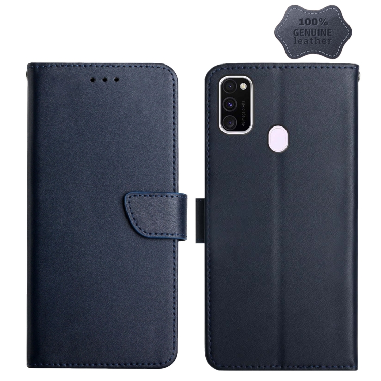 For Samsung Galaxy M21 / M30s Genuine Leather Fingerprint-proof Horizontal Flip Phone Case(Blue)
For Samsung Galaxy M21 / M30s Genuine Leather Fingerprint-proof Horizontal Flip Phone Case(Blue)