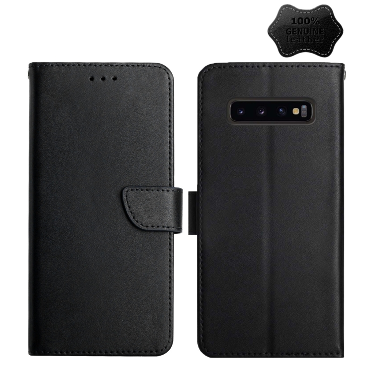 For Samsung Galaxy S10+ Genuine Leather Fingerprint-proof Horizontal Flip Phone Case(Black)
For Samsung Galaxy S10+ Genuine Leather Fingerprint-proof Horizontal Flip Phone Case(Black)