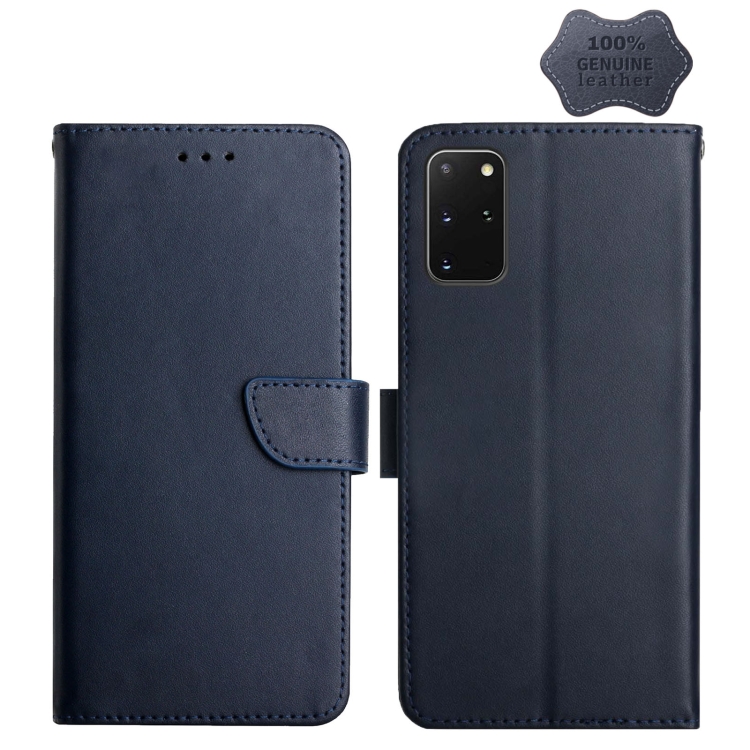 For Samsung Galaxy S20+ Genuine Leather Fingerprint-proof Horizontal Flip Phone Case(Blue)
For Samsung Galaxy S20+ Genuine Leather Fingerprint-proof Horizontal Flip Phone Case(Blue)