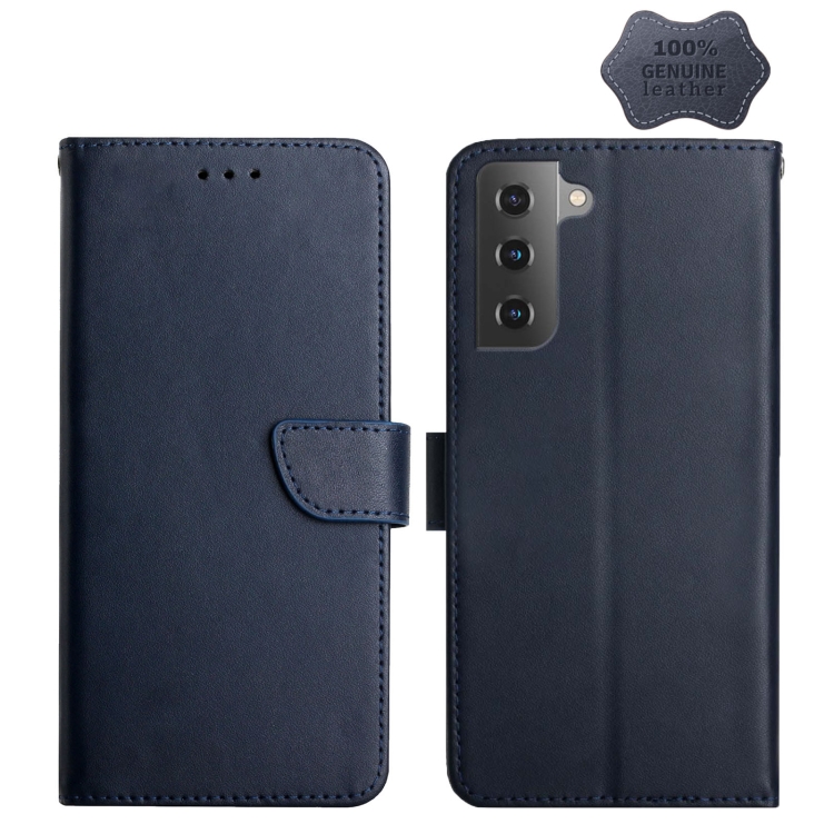 For Samsung Galaxy S22+ 5G Genuine Leather Fingerprint-proof Horizontal Flip Phone Case(Blue)
For Samsung Galaxy S22+ 5G Genuine Leather Fingerprint-proof Horizontal Flip Phone Case(Blue)