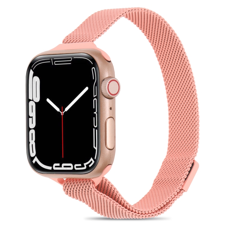 Milanese Small Waist Watch Band For Apple Watch Series 7 41mm / 6&SE&5&4 40mm / 3&2&1 38mm(Barbie Pink)
Milanese Small Waist Watch Band For Apple Watch Series 7 41mm / 6&SE&5&4 40mm / 3&2&1 38mm(Barbie Pink)