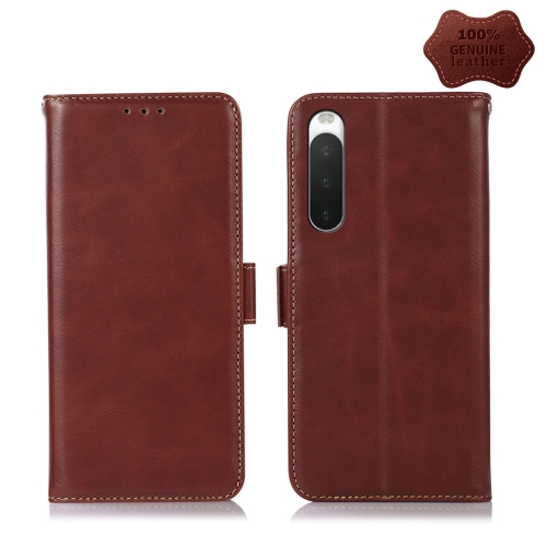 For Sony Xperia 10 IV Crazy Horse Top Layer Cowhide Leather Phone Case(Brown)
For Sony Xperia 10 IV Crazy Horse Top Layer Cowhide Leather Phone Case(Brown)