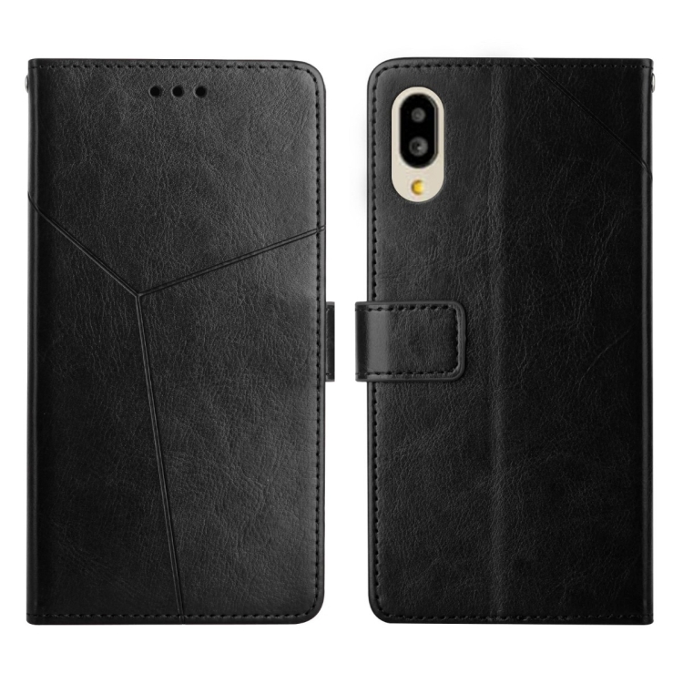 For Sharp Aquos / Simple Sumaho 6 Y Stitching Horizontal Flip Leather Phone Case(Black)
For Sharp Aquos / Simple Sumaho 6 Y Stitching Horizontal Flip Leather Phone Case(Black)