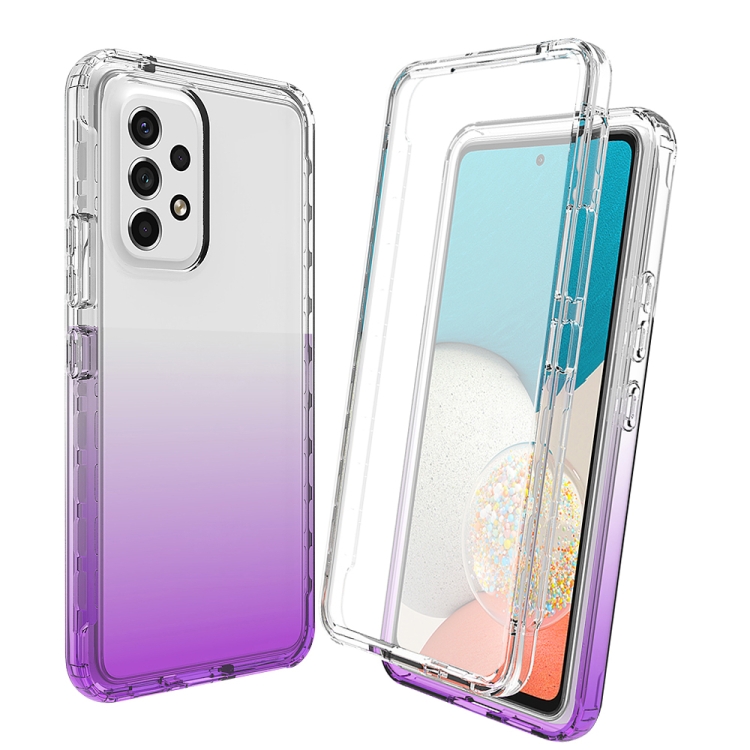 For Samsung Galaxy A53 5G Full Body Shockproof Clear Gradient Phone Case(Purple)
For Samsung Galaxy A53 5G Full Body Shockproof Clear Gradient Phone Case(Purple)