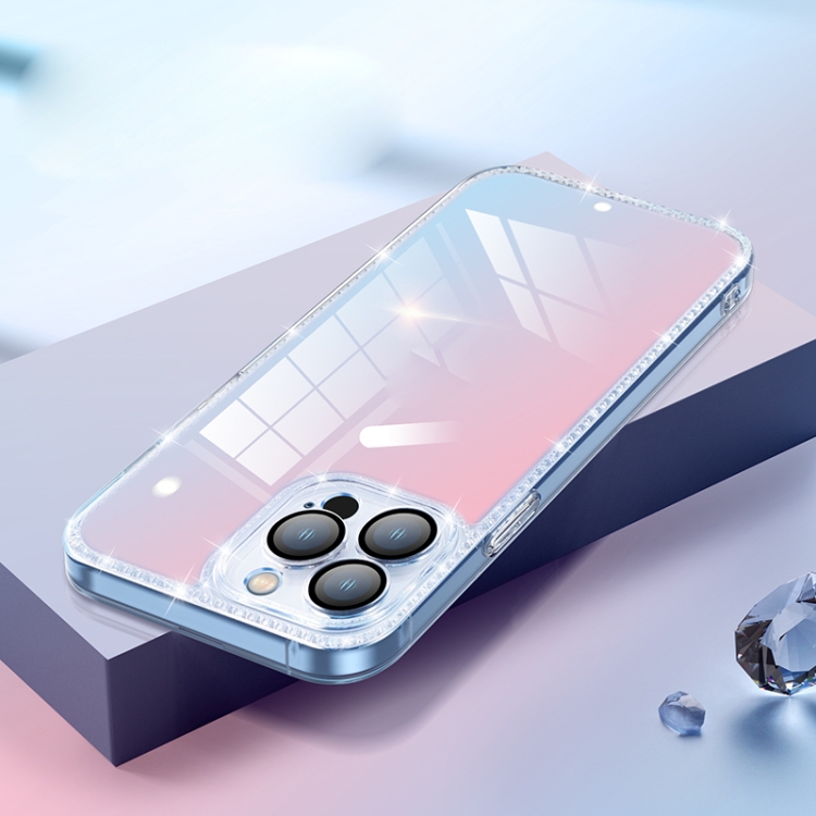 Diamond Lens Protector Glass Phone Case For iPhone 13 Pro(Gradient Transparent Pink Blue)
Diamond Lens Protector Glass Phone Case For iPhone 13 Pro(Gradient Transparent Pink Blue)