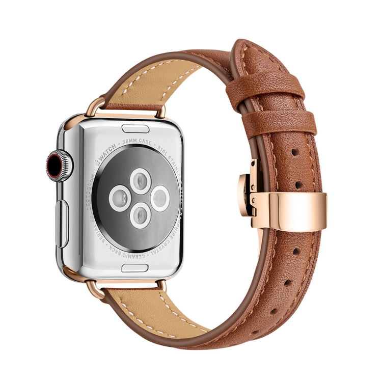 Slimming Butterfly Buckle Watch Band For Apple Watch Series 7 45mm / 6&SE&5&4 44mm / 3&2&1 42mm(Brown Rose Gold)
Slimming Butterfly Buckle Watch Band For Apple Watch Series 7 45mm / 6&SE&5&4 44mm / 3&2&1 42mm(Brown Rose Gold)