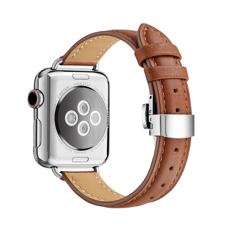 Slimming Butterfly Buckle Watch Band For Apple Watch Series 8&7 45mm / SE 2&6&SE&5&4 44mm / 3&2&1 42mm(Brown Silver)
Slimming Butterfly Buckle Watch Band For Apple Watch Series 8&7 45mm / SE 2&6&SE&5&4 44mm / 3&2&1 42mm(Brown Silver)
