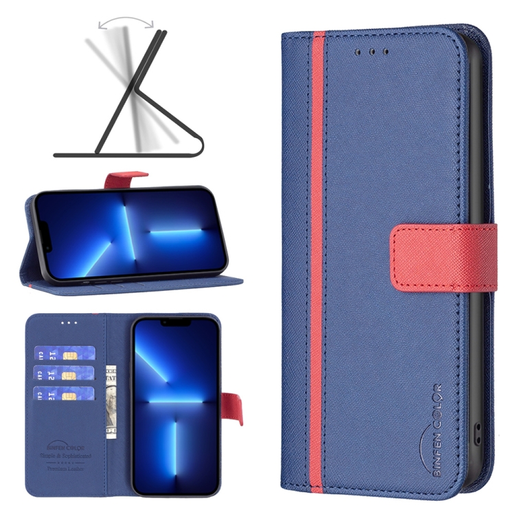 BF13 Color Matching Cross Texture Leather Phone Case For iPhone 13 Pro Max(Blue)
BF13 Color Matching Cross Texture Leather Phone Case For iPhone 13 Pro Max(Blue)
