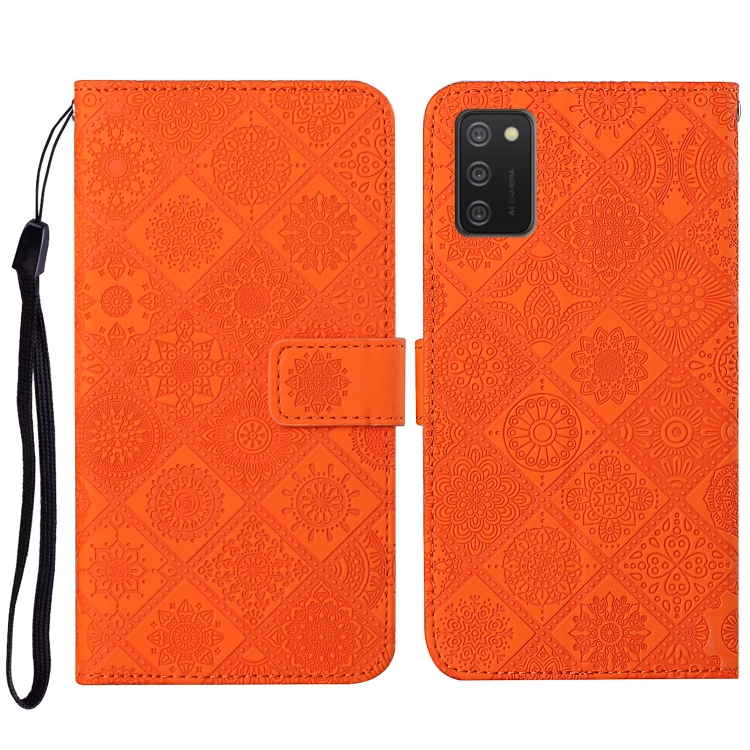 For Samsung Galaxy A03s 164mm Ethnic Style Embossed Pattern Leather Phone Case(Orange)
For Samsung Galaxy A03s 164mm Ethnic Style Embossed Pattern Leather Phone Case(Orange)