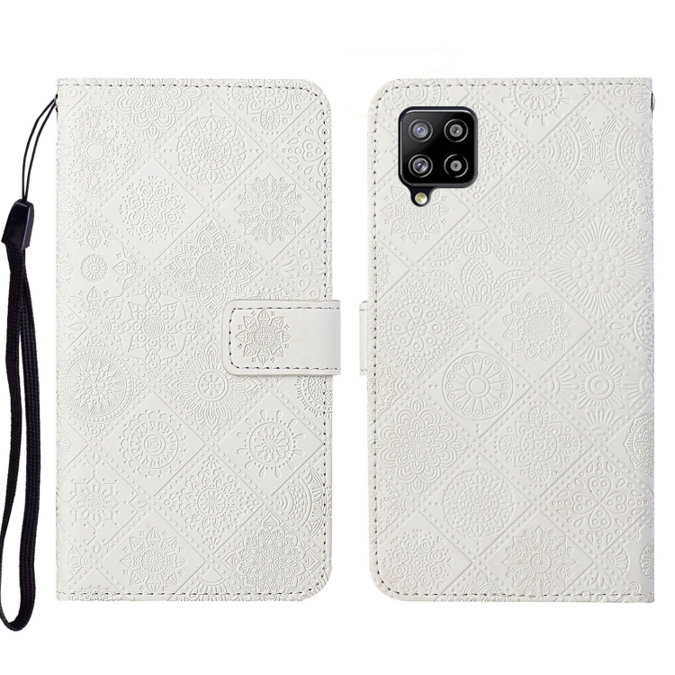 For Samsung Galaxy A22 4G Ethnic Style Embossed Pattern Leather Phone Case(White)
For Samsung Galaxy A22 4G Ethnic Style Embossed Pattern Leather Phone Case(White)