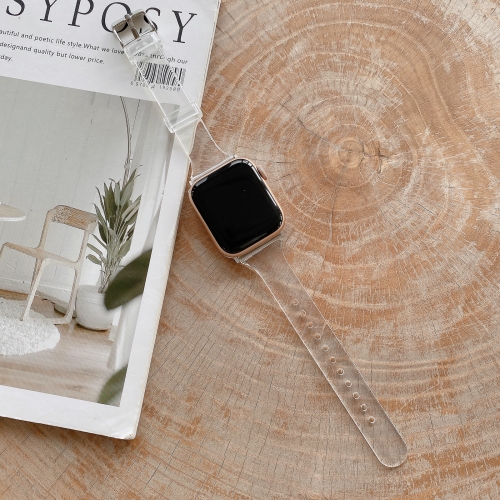 Split Small Waist Flashing Transparent Series Watch Band For Apple Watch Series 8&7 41mm / SE 2&6&SE&5&4 40mm / 3&2&1 38mm(Transparent)
Split Small Waist Flashing Transparent Series Watch Band For Apple Watch Series 8&7 41mm / SE 2&6&SE&5&4 40mm / 3&2&1 38mm(Transparent)