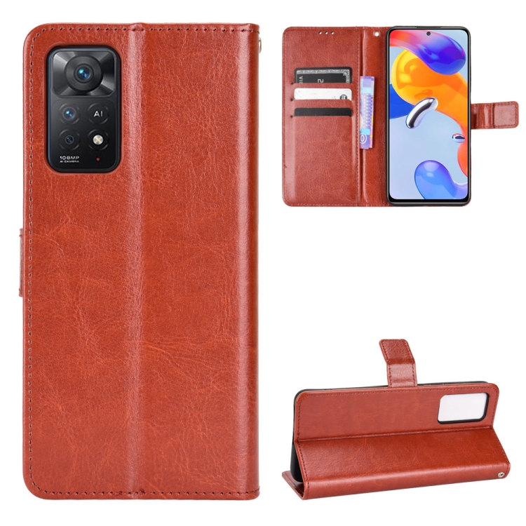 For Xiaomi Redmi Note 11 Pro 4G /5G Retro Crazy Horse Texture Leather Phone Case(Brown)
For Xiaomi Redmi Note 11 Pro 4G /5G Retro Crazy Horse Texture Leather Phone Case(Brown)