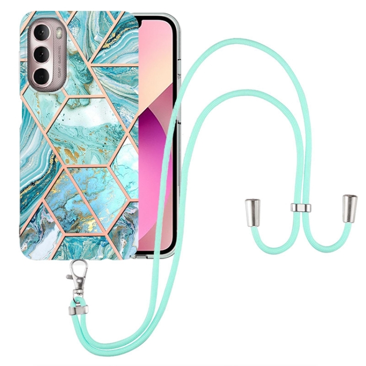 For Motorola Moto G Stylus 2022 4G Electroplating Splicing Marble TPU Phone Case with Lanyard(Blue)
For Motorola Moto G Stylus 2022 4G Electroplating Splicing Marble TPU Phone Case with Lanyard(Blue)