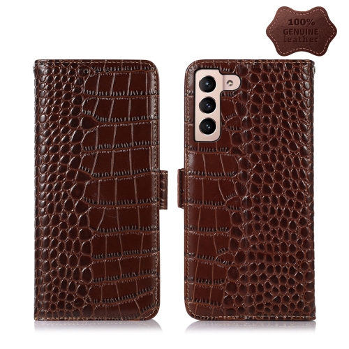 For Samsung Galaxy S22 5G Crocodile Top Layer Cowhide Leather Phone Case(Brown)
For Samsung Galaxy S22 5G Crocodile Top Layer Cowhide Leather Phone Case(Brown)