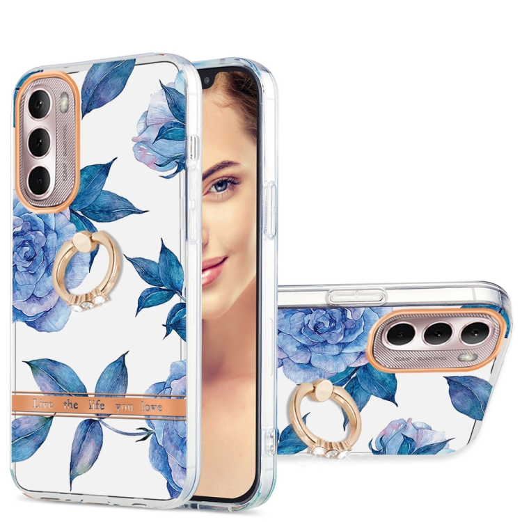 For Motorola Moto G Stylus 2022 4G Ring IMD Flowers TPU Phone Case(Blue Peony)
For Motorola Moto G Stylus 2022 4G Ring IMD Flowers TPU Phone Case(Blue Peony)
