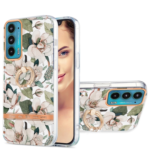 For Motorola Moto Edge 20 Ring IMD Flowers TPU Phone Case(Green Gardenia)
For Motorola Moto Edge 20 Ring IMD Flowers TPU Phone Case(Green Gardenia)