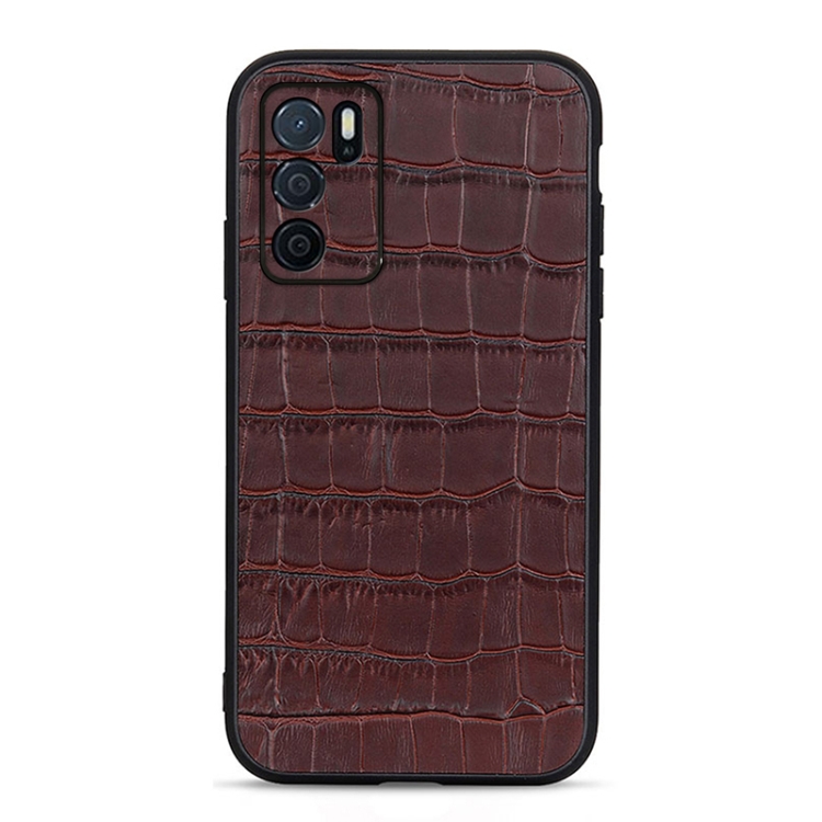 For OPPO A16 Accurate Hole Crocodile Texture Genuine Leather Phone Case(Brown)
For OPPO A16 Accurate Hole Crocodile Texture Genuine Leather Phone Case(Brown)
