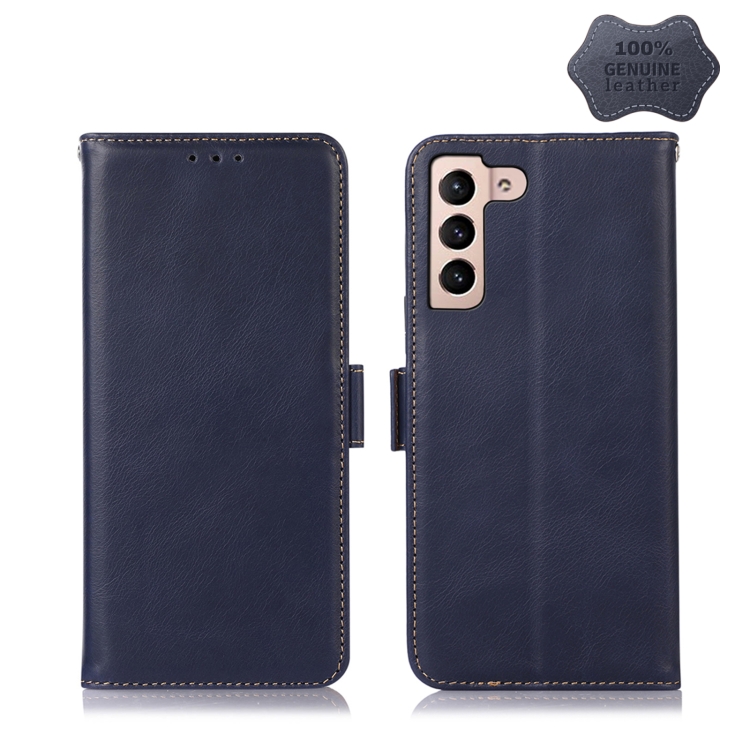 For Samsung Galaxy S22+ 5G Crazy Horse Top Layer Cowhide Leather Phone Case(Blue)
For Samsung Galaxy S22+ 5G Crazy Horse Top Layer Cowhide Leather Phone Case(Blue)