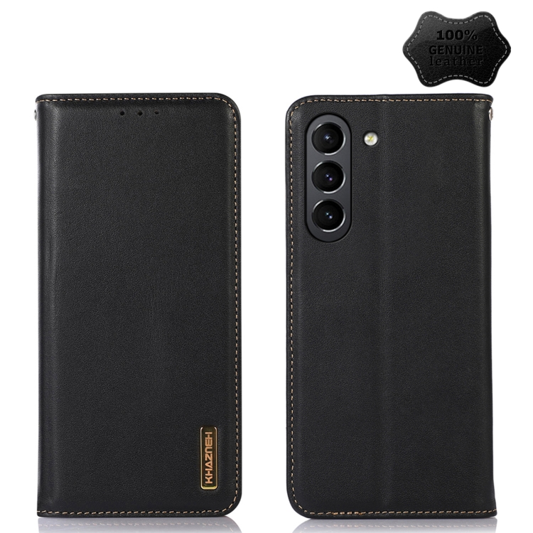 For Samsung Galaxy S21 FE 5G KHAZNEH Nappa Top Layer Cowhide Leather Phone Case(Black)
For Samsung Galaxy S21 FE 5G KHAZNEH Nappa Top Layer Cowhide Leather Phone Case(Black)