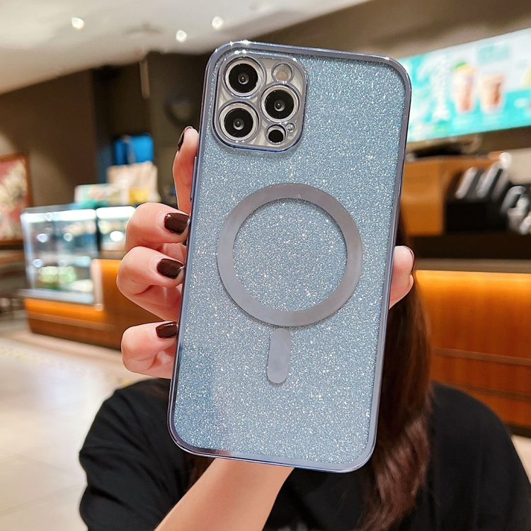 For iPhone 13 Pro Electroplating Magsafe Magnetic Glitter Powder Phone Case (Sierra Blue)
For iPhone 13 Pro Electroplating Magsafe Magnetic Glitter Powder Phone Case (Sierra Blue)
