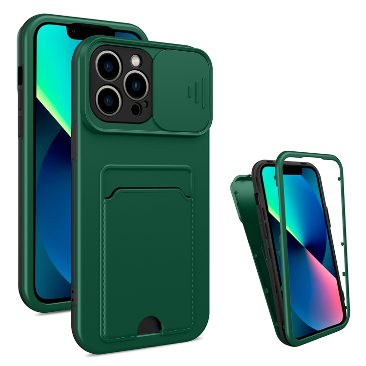 3 in 1 Sliding Camshield Card Phone Case For iPhone 13 Pro(Black + Dark Green)
3 in 1 Sliding Camshield Card Phone Case For iPhone 13 Pro(Black + Dark Green)