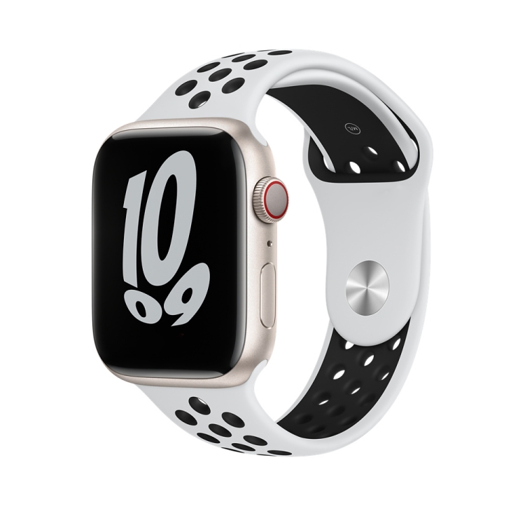 Sport Silicone Watch Band For Apple Watch Series 8&7 41mm / SE 2&6&SE&5&4 40mm / 3&2&1 38mm(Pure Platinum/Black)
Sport Silicone Watch Band For Apple Watch Series 8&7 41mm / SE 2&6&SE&5&4 40mm / 3&2&1 38mm(Pure Platinum/Black)