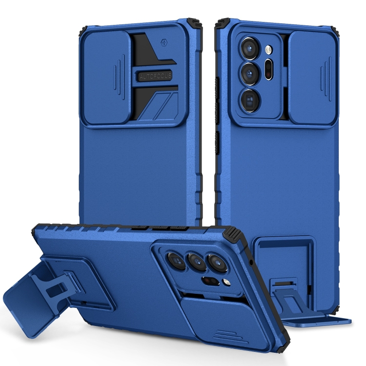 For Samsung Galaxy Note20 Ultra Stereoscopic Holder Sliding Camshield Phone Case(Blue)
For Samsung Galaxy Note20 Ultra Stereoscopic Holder Sliding Camshield Phone Case(Blue)