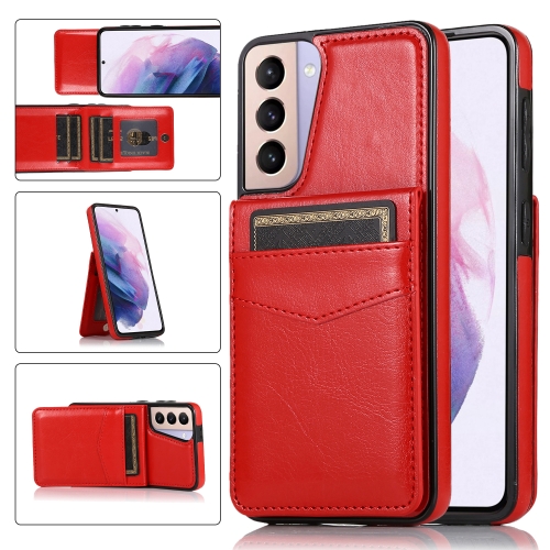 For Samsung Galaxy S21 5G Solid Color PC + TPU Protective Case with Holder & Card Slots(Red)
For Samsung Galaxy S21 5G Solid Color PC + TPU Protective Case with Holder & Card Slots(Red)