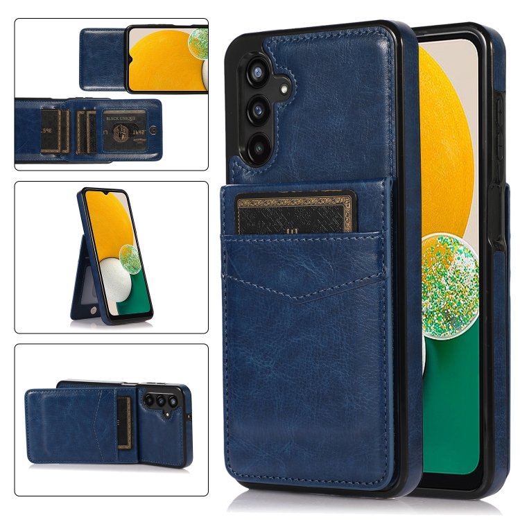 For Samsung Galaxy A13 4G Solid Color PC + TPU Protective Case with Holder & Card Slots(Blue)
For Samsung Galaxy A13 4G Solid Color PC + TPU Protective Case with Holder & Card Slots(Blue)