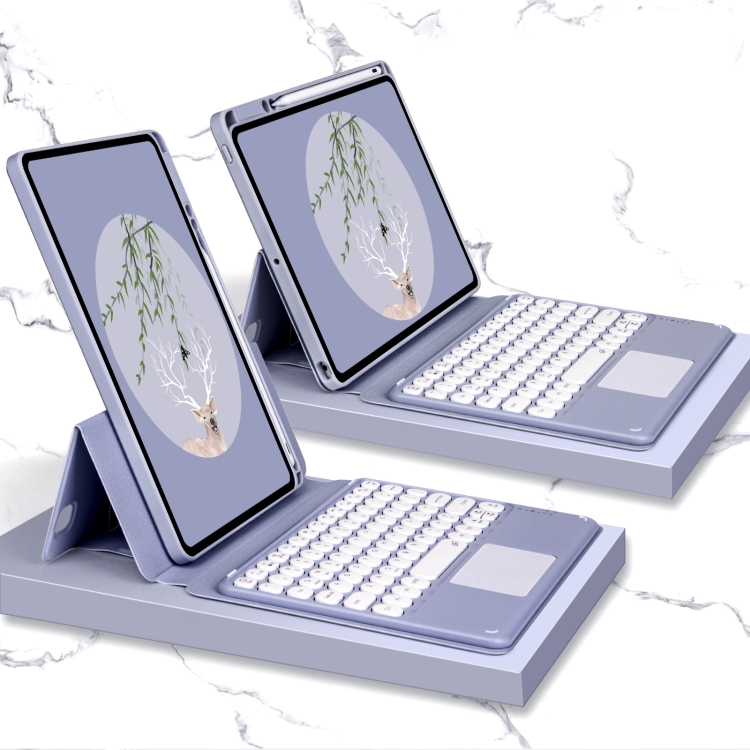 Bluetooth Keyboard Leather Case with Touchpad & Rotatable Bottom Case For iPad 10.2 2021 & 2020 & 2019 / Air 2019 / Pro 10.5 inch(Lavender Grey)
Bluetooth Keyboard Leather Case with Touchpad & Rotatable Bottom Case For iPad 10.2 2021 & 2020 & 2019 / Air 2019 / Pro 10.5 inch(Lavender Grey)