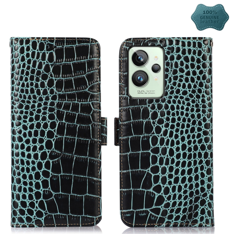 For OPPO Realme GT2 Pro Crocodile Top Layer Cowhide Leather Phone Case(Green) 
For OPPO Realme GT2 Pro Crocodile Top Layer Cowhide Leather Phone Case(Green)