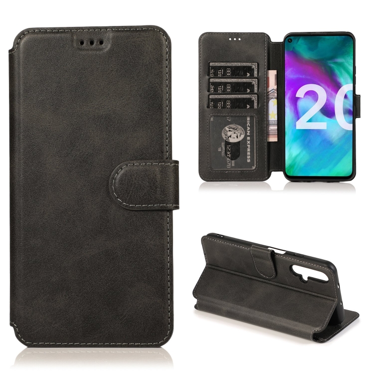 For Honor 20 Shockproof PU + TPU Leather Phone Case(Black) 
For Honor 20 Shockproof PU + TPU Leather Phone Case(Black)