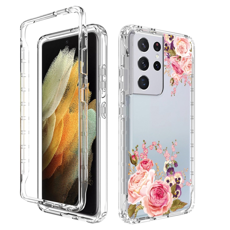 For Samsung Galaxy S21 Ultra 5G PC+TPU Transparent Painted Phone Case(Pink Rose)
For Samsung Galaxy S21 Ultra 5G PC+TPU Transparent Painted Phone Case(Pink Rose)