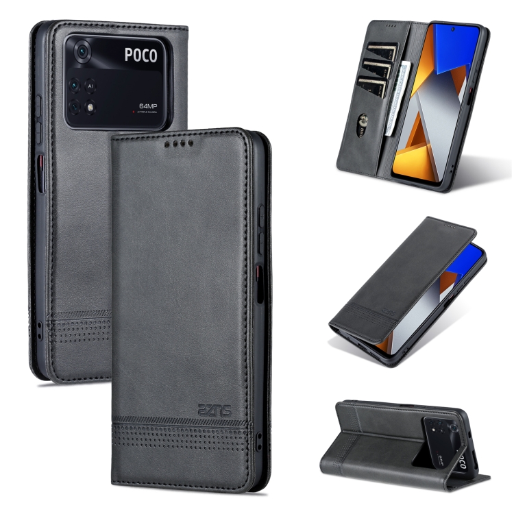 For Xiaomi Poco M4 Pro AZNS Magnetic Calf Texture Flip Leather Phone Case(Black)
For Xiaomi Poco M4 Pro AZNS Magnetic Calf Texture Flip Leather Phone Case(Black)