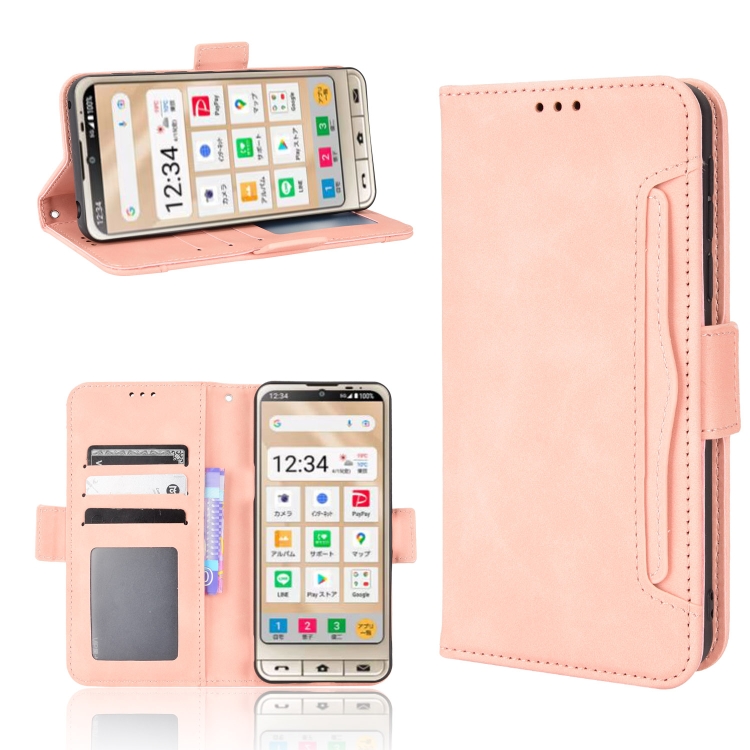 For Sharp Simple Sumaho 6 Skin Feel Calf Texture Card Slots Leather Phone Case(Pink)
For Sharp Simple Sumaho 6 Skin Feel Calf Texture Card Slots Leather Phone Case(Pink)