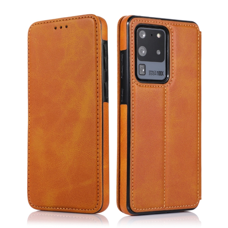 For Samsung Galaxy S20 Ultra Knight Magnetic Suction Leather Phone Case(Khaki)
For Samsung Galaxy S20 Ultra Knight Magnetic Suction Leather Phone Case(Khaki)