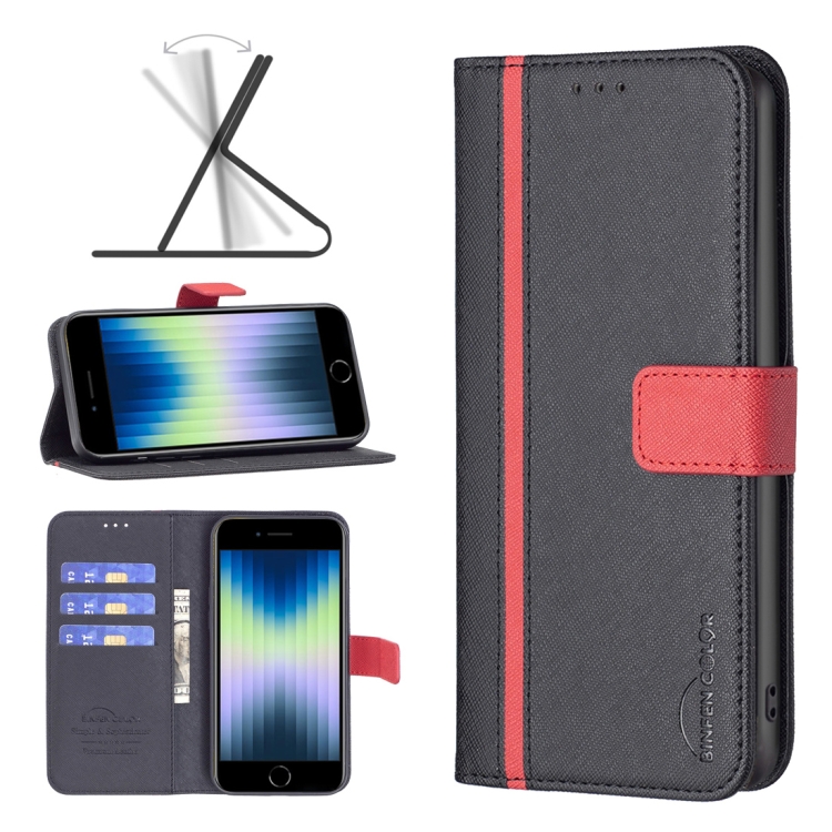BF13 Color Matching Cross Texture Leather Phone Case For iPhone SE 2022 / 2020 / 8 / 7(Black)
BF13 Color Matching Cross Texture Leather Phone Case For iPhone SE 2022 / 2020 / 8 / 7(Black)