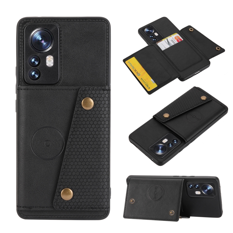 For Xiaomi 12 Pro Double Buckle PU + TPU Shockproof Magnetic Phone Case(Black)
For Xiaomi 12 Pro Double Buckle PU + TPU Shockproof Magnetic Phone Case(Black)